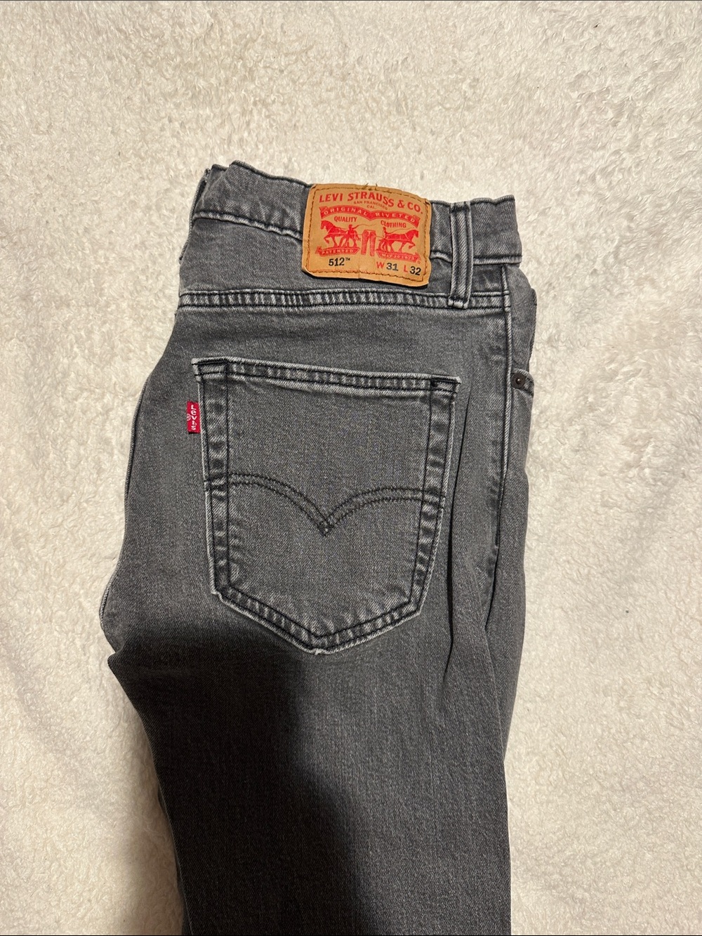 Levi's Men's 512 Slim Taper Jeans - Charcoal Gray - Size W 31 L 32